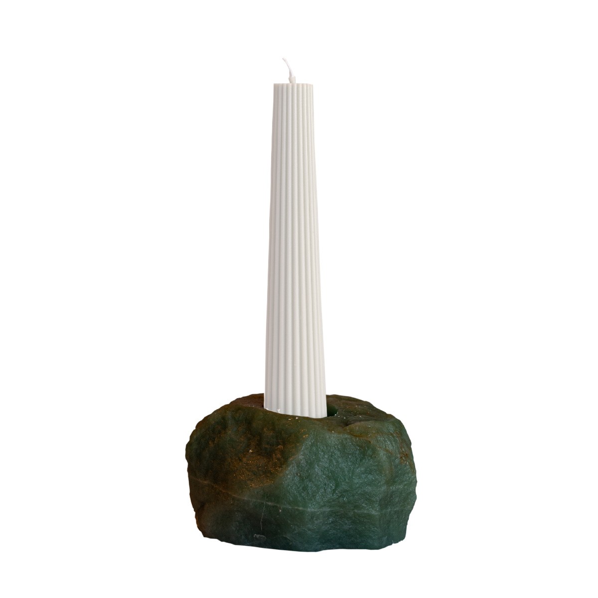 Castiçal Com Base De Pedra Contemporânea