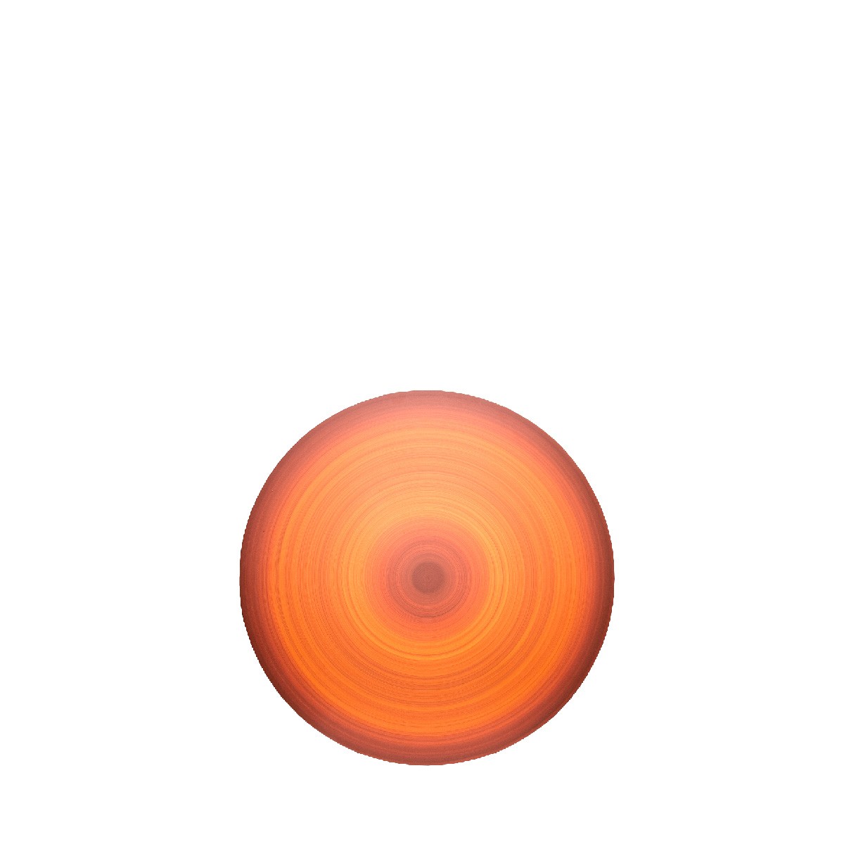 Mandala Decorativa Na Cor Laranja Pintada a Mão