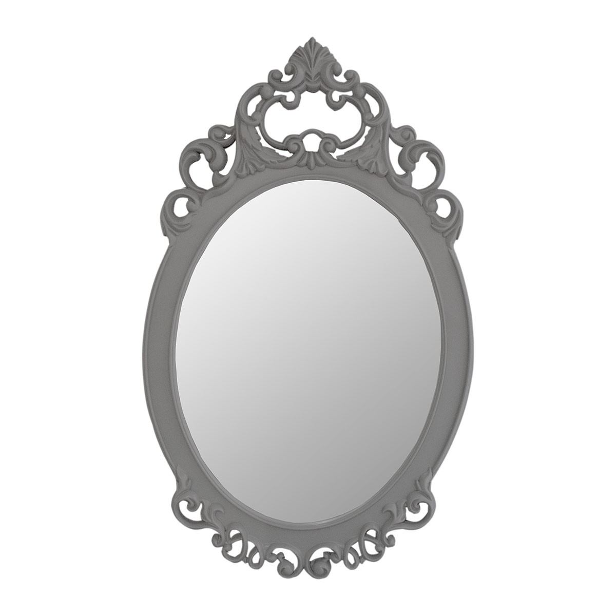 Espelho Oval Chateau - Cinza Claire