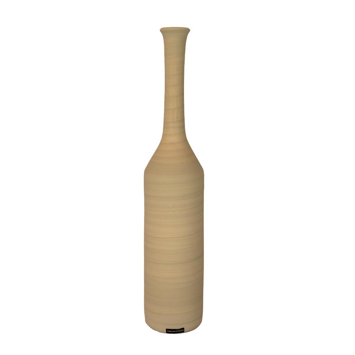 vaso de cerâmica laranja artesanal pintado a mão