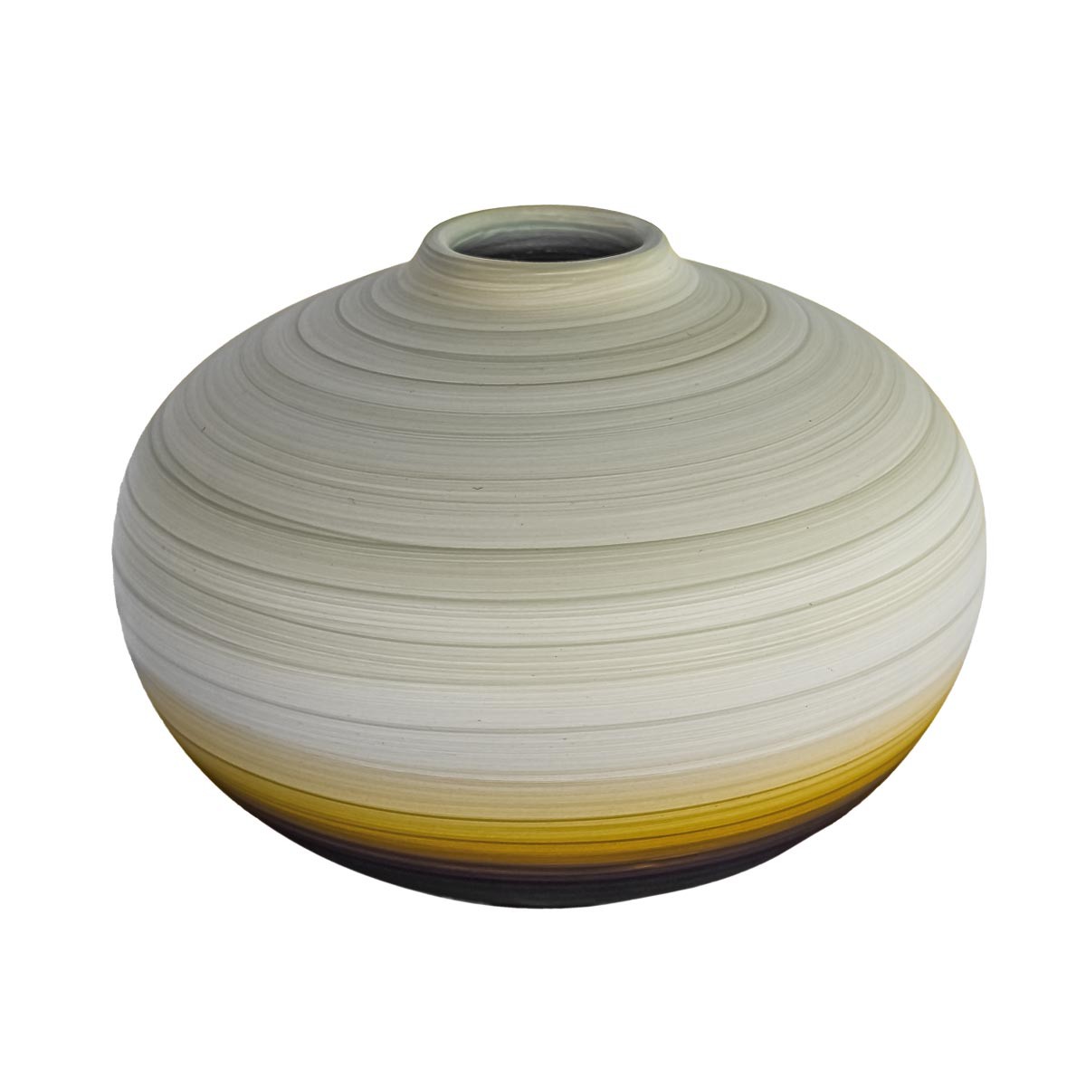 vaso de cerâmica laranja  artesanal pintado a mão