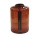 vaso de cerâmica contemporâneo verde listrado