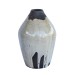 vaso de cerâmica branco artesanal pintado a mão