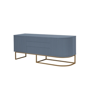 Aparador Miami - Blue c/ Detalhes Dourado Soleil