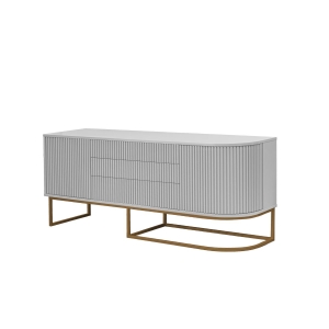 Aparador Miami - Branco c/ Detalhes Dourado Soleil