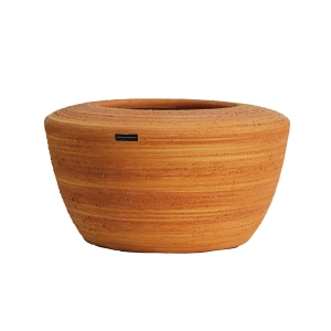 Vaso Bacia Boca Reta Pequena - Terra Cota