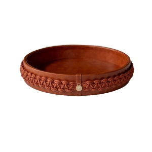 Bandeja Redonda Tressê - New Kouro Ocre