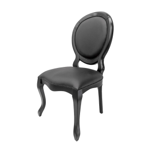 Cadeira Medalhão Adoriable com Tachas - Preto