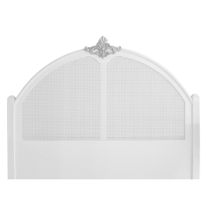 Cabeceira King Lavanda com Palha - Branco