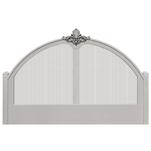 Cabeceira King Lavanda com Palha - Cinza Claire