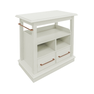 Carrinho de Chá/Bebidas com Rodízios e Gavetas Chateau - Off White