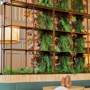 Estante Village Módulo Central - Marrom Metálico c/Detalhes MM