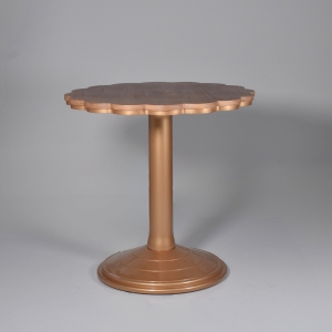 Mesa Bistrô Ágata - Dourado Soleil com Lâmina Freijó Claro