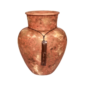 Vaso Cachepô Grande Liso Decorativo em Cerâmica - Michelângelo Alto Brilho