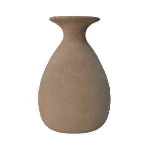 Vaso Bojudo com aba decorativo em Cerâmica - Machê Fosco