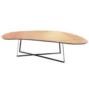 Mesa Contemporânea Tátio Bean 2400 - Lâmina Natural