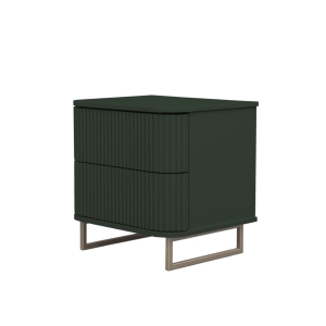 Mesa de Cabeceira Miami - Verde Oliva com Detalhes Fendi Lumiére