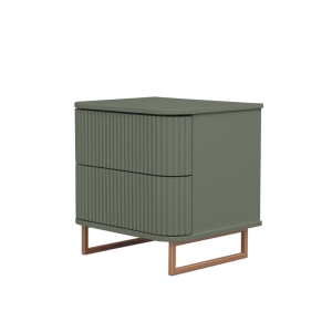 Mesa de Cabeceira Miami - Toscana com Detalhes Dourado Soleil