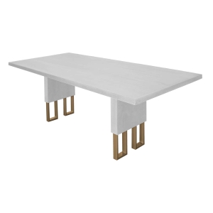 Mesa Rio Retangular 1800 - Lâmina Branco Escovado