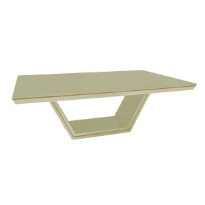 Mesa New LaVille Retangular M -  Arizona com Detalhes Dourado Soleil