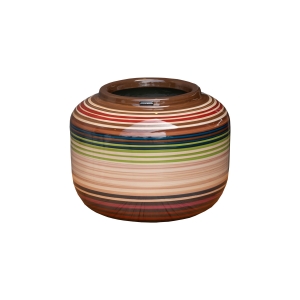 Vaso Reto Decorativo em Cerâmica Carolina Haveroth – Monnet Alto Brilho