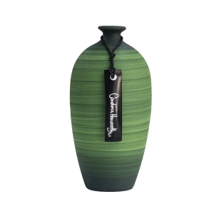 Vaso Garrafa Decorativo em Cerâmica Carolina Haveroth - Amazônia Fosco