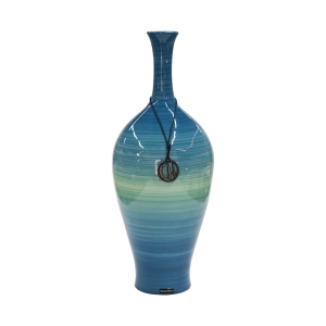 Vaso Garrafa 53x18x18 - Alto Brilho - blue