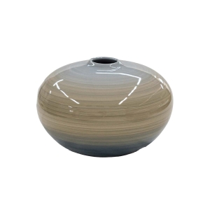 Vaso Bola decorativo em Cerâmica Carolina Haveroth – Borboleta Alto Brilho