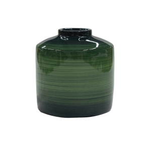 Vaso Reto decorativo em Cerâmica Carolina Haveroth - Amazônia Alto Brilho