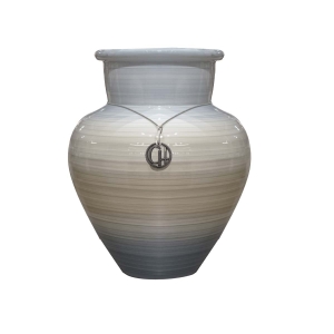 Vaso Cachepô Grande Liso Decorativo em Cerâmica - Borboleta Alto Brilho