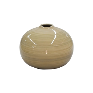 Vaso Bola Decorativo em Cerâmica Carolina Haveroth - Manaus Alto Brilho