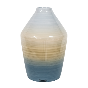 Vaso Reto decorativo em Cerâmica Carolina Haveroth - Borboleta Alto Brilho