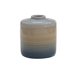 Vaso Reto decorativo em Cerâmica Carolina Haveroth - Borboleta Alto Brilho