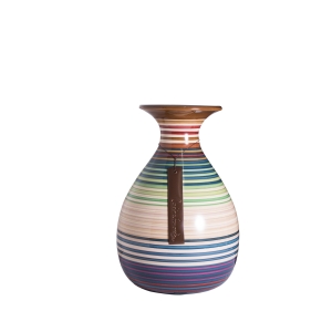 Vaso Bojudo decorativo em Cerâmica Carolina Haveroth – Monnet Alto Brilho