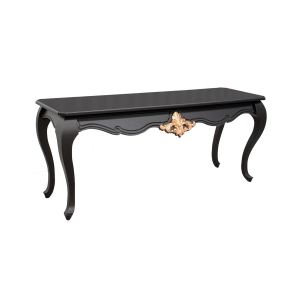 Aparador Provençal Lavanda P - 1,25m - Preto com Dourado Soléil