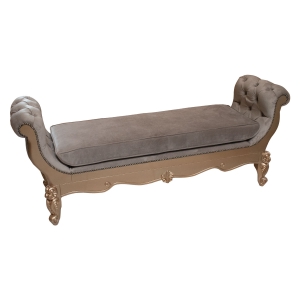 Recamier Préciosité c/ Capitonê e Tachas - Dourado Soléil