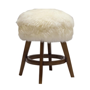 Banqueta Pub com Pelos - Freijó