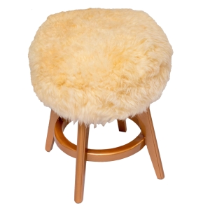 Banqueta Pub com Pelos - Dourado Soléil