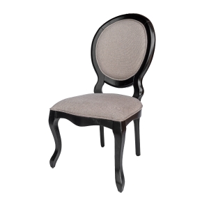 Cadeira Medalhão Adoriable - Vintage - Tecido Pisa Beige e Pisa Floral