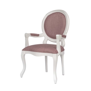 Cadeira Medalhão Adoriable c/ Braço - Branco