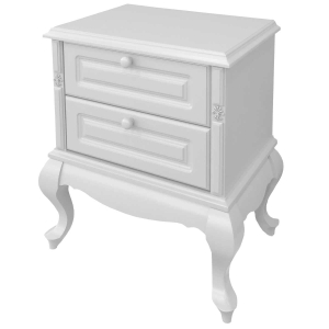 Mesa de Cabeceira Flor de Lis - Branco