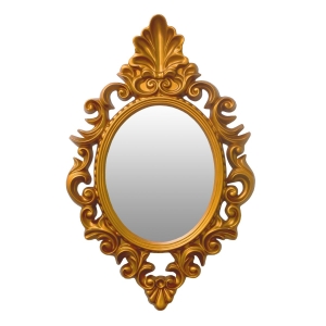 Espelho Coquille - Dourado Envelhecido