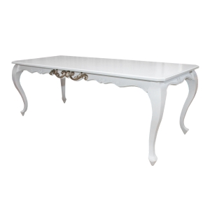 Mesa de Jantar Lavanda - Branco com Fendi Lumiére
