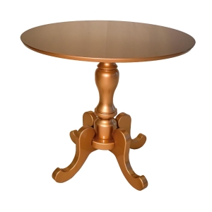 Mesa de Apoio Clássica Redonda Aile 80cm - Dourado Soleil