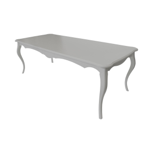 Mesa de Jantar Clássica Vintage 6 Lugares - 1,6m - Cinza Claire