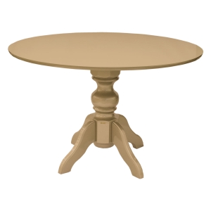 Mesa de Jantar Redonda Slim Munique - 6 Lugares - 1,37m - Dourado Soléil