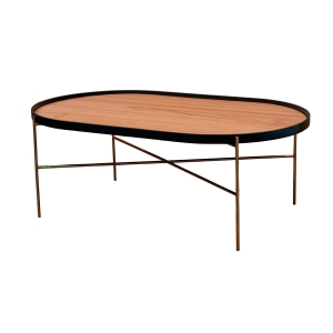 Mesa de Centro Oval Art Deco - Preto