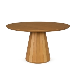 Mesa de Jantar Ripas P Ø120cm - Carvalho Mel