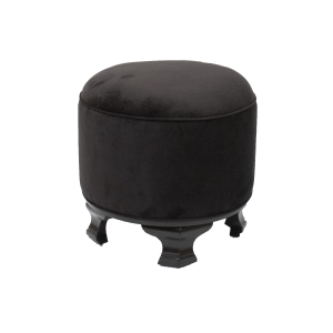 Puff Clássico Redondo Chic - Preto