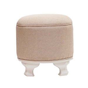 Puff Clássico Redondo Chic - Branco